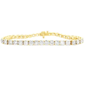10.11ct 18k Yellow Gold Diamond Bracelet
