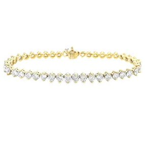 10.42ct 18k Yellow Gold Diamond Bracelet
