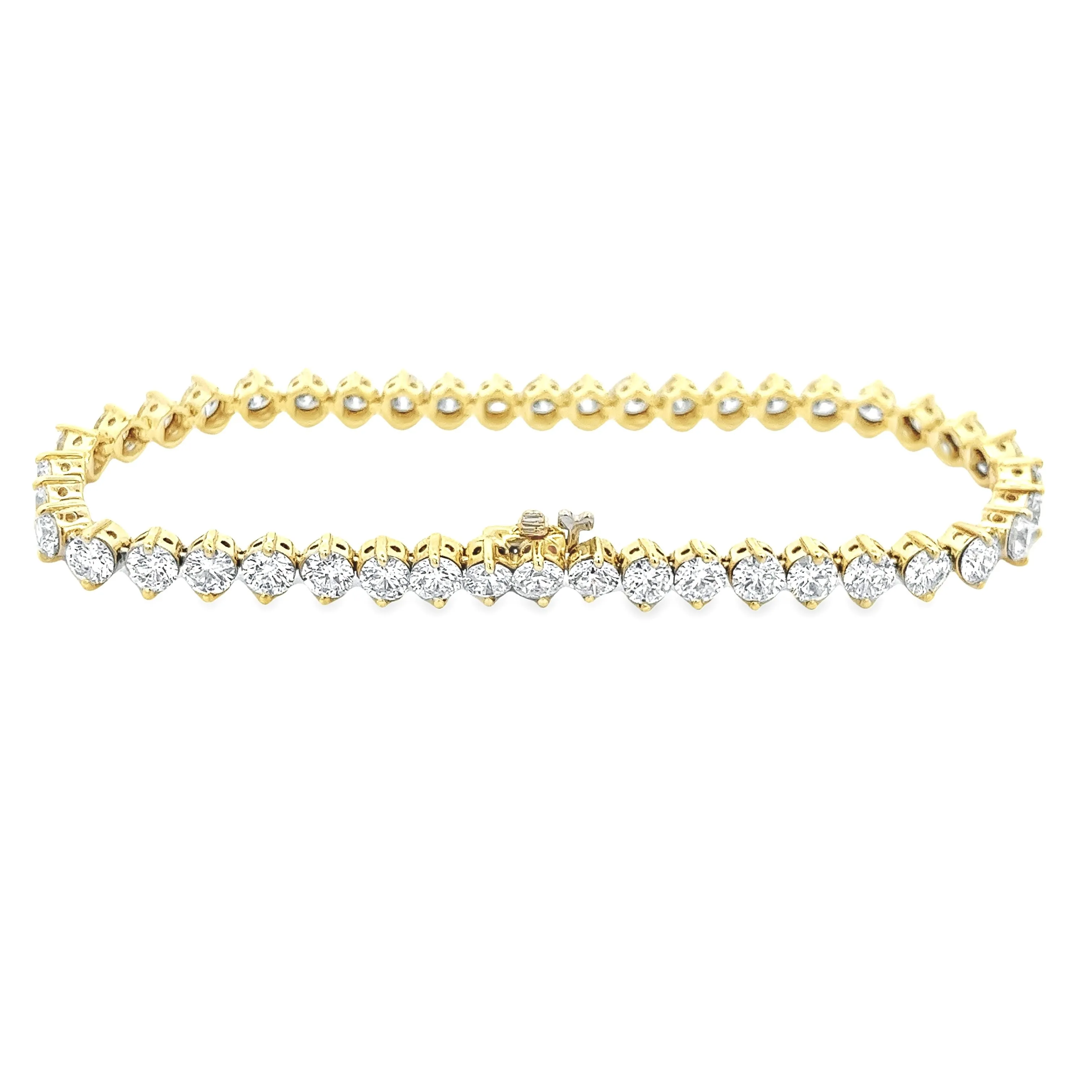10.42ct 18k Yellow Gold Diamond Bracelet