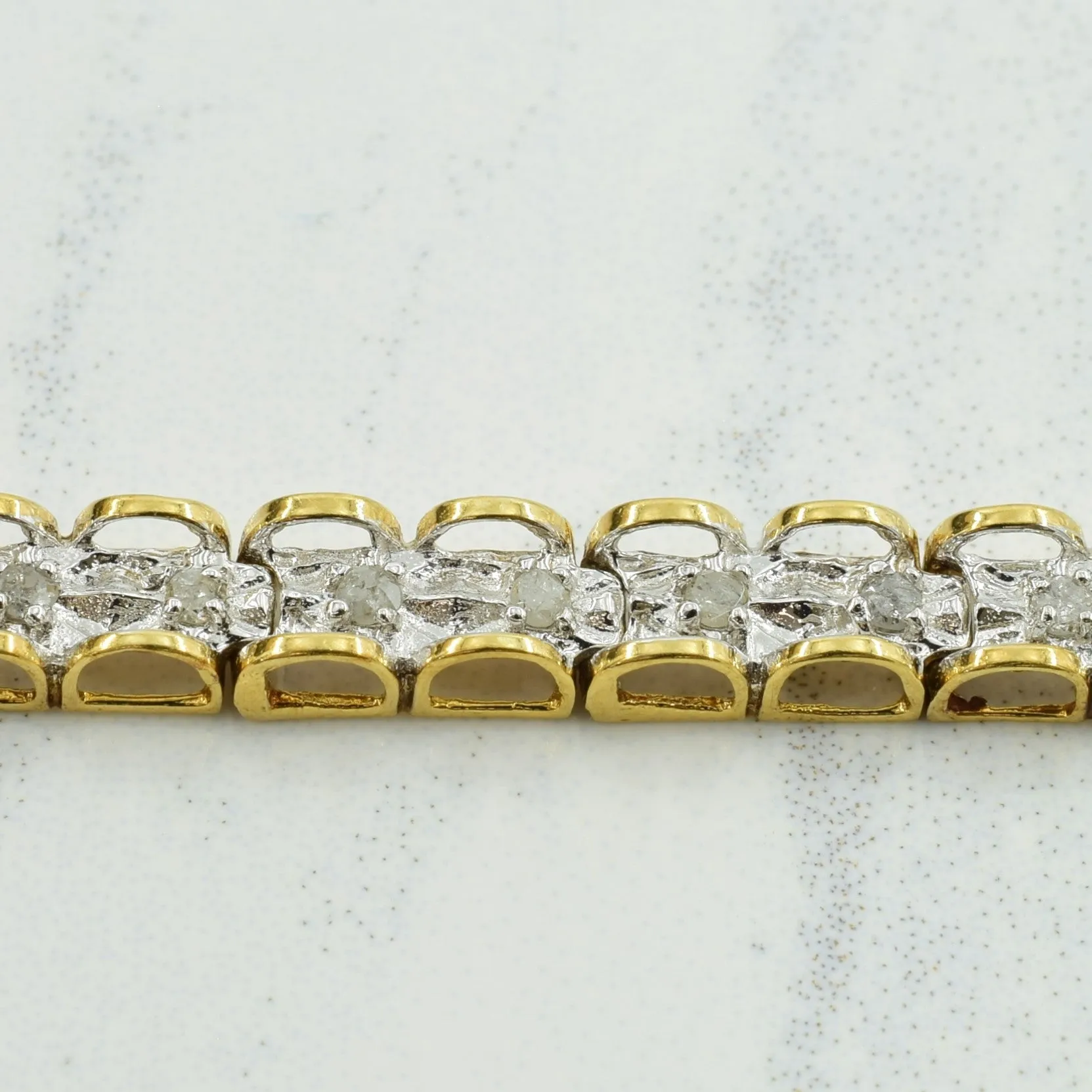 10k Yellow Gold Diamond Tennis Bracelet | 0.33ctw | 7" |