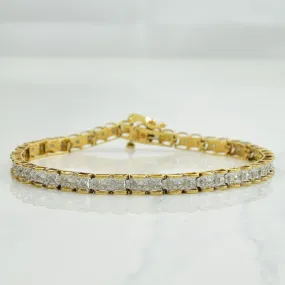 10k Yellow Gold Diamond Tennis Bracelet | 0.33ctw | 7" |
