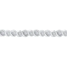 10kt White Gold Women's Round Diamond Tennis Bracelet 1-2 Cttw - FREE Shipping (US/CAN)