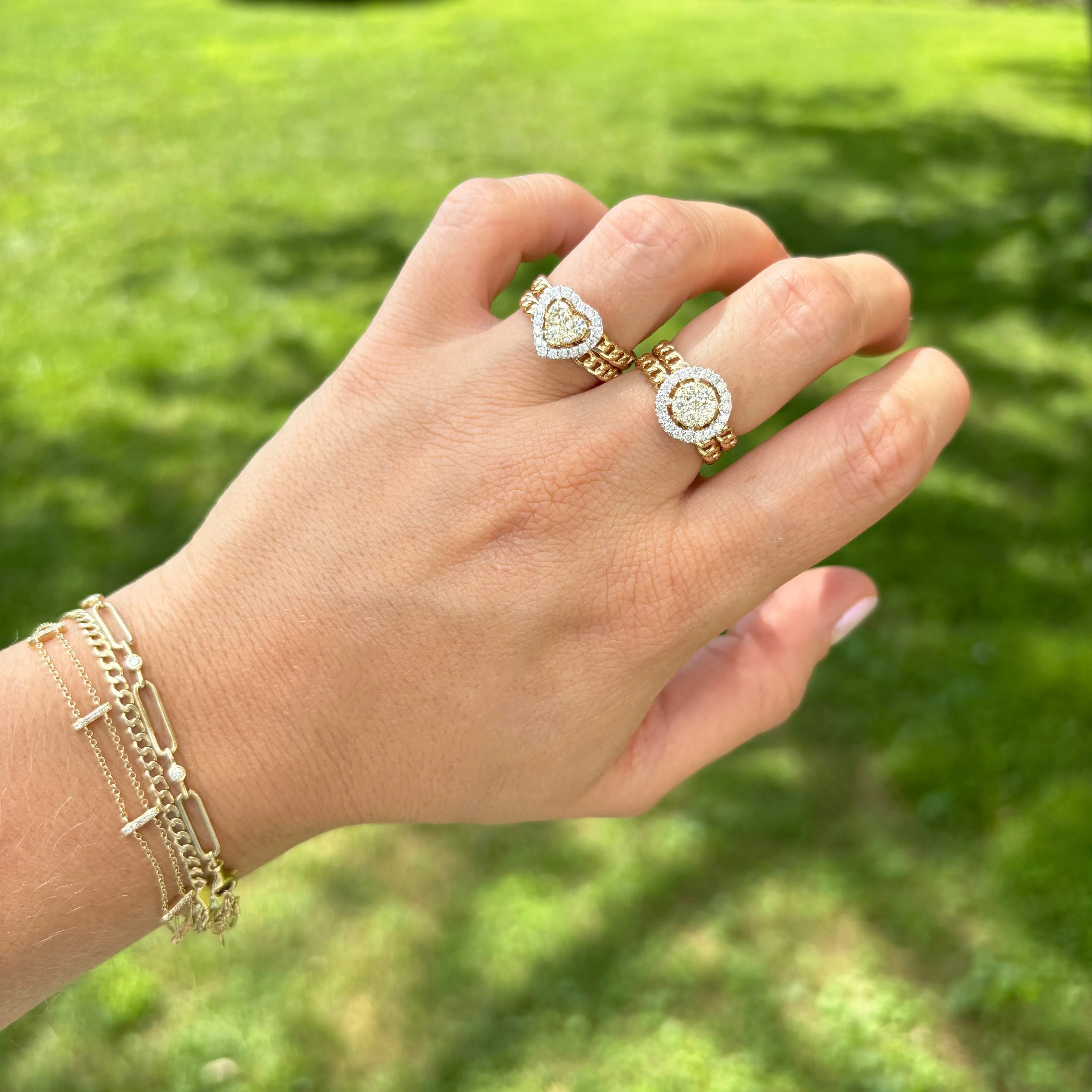 14K GOLD DIAMOND NICOLE HEART RING
