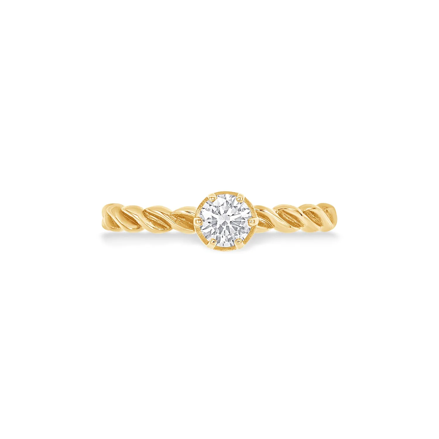 14k Twist Narrative Ring with 0.33ct Diamond