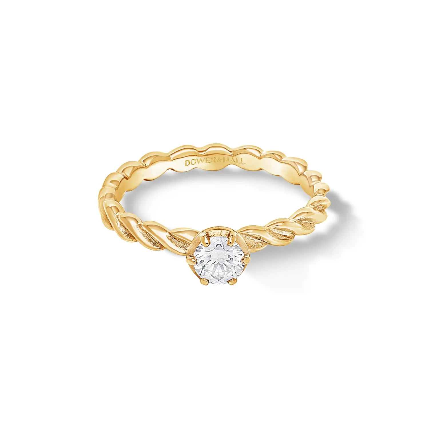 14k Twist Narrative Ring with 0.33ct Diamond