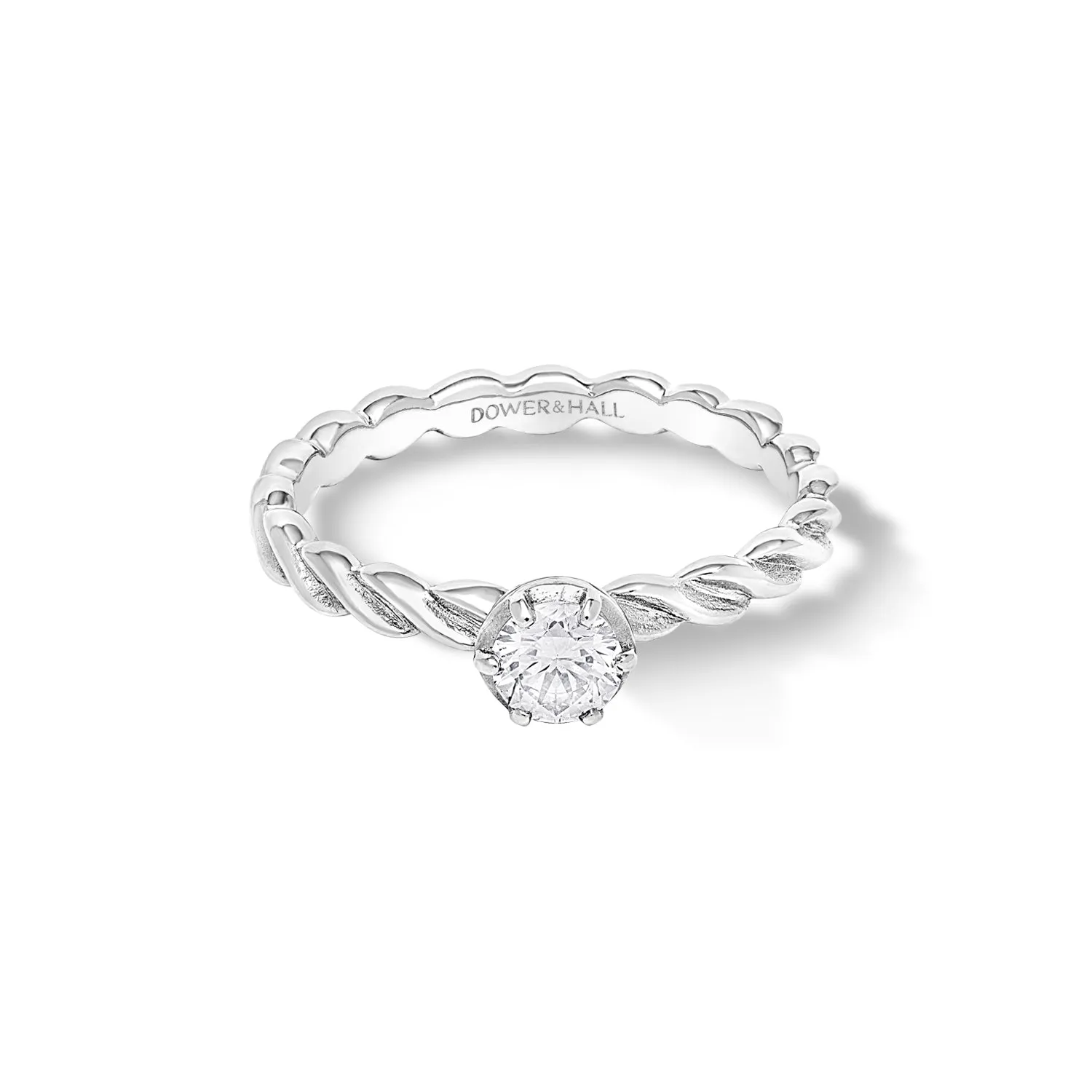 14k Twist Narrative Ring with 0.33ct Diamond