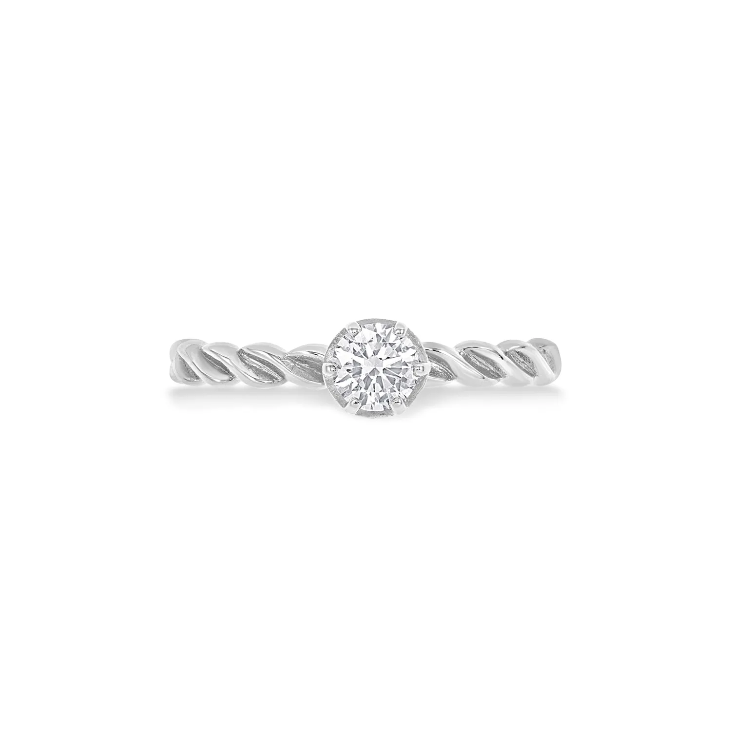 14k Twist Narrative Ring with 0.33ct Diamond