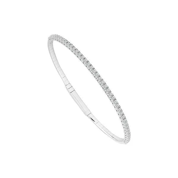14K WHITE GOLD 1.00 CT. TW. CLASSIC PRONG ROUND CUT DIAMOND BRACELET