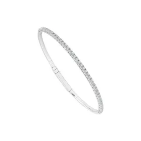 14K WHITE GOLD 1.00 CT. TW. CLASSIC PRONG ROUND CUT DIAMOND BRACELET