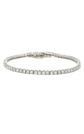14K WHITE GOLD DIAMONDS TENNIS BRACELET  G15102