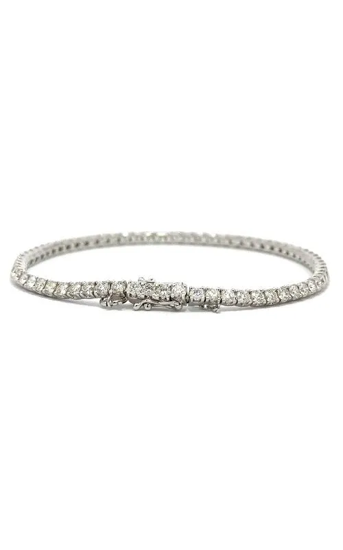 14K WHITE GOLD DIAMONDS TENNIS BRACELET  G15102