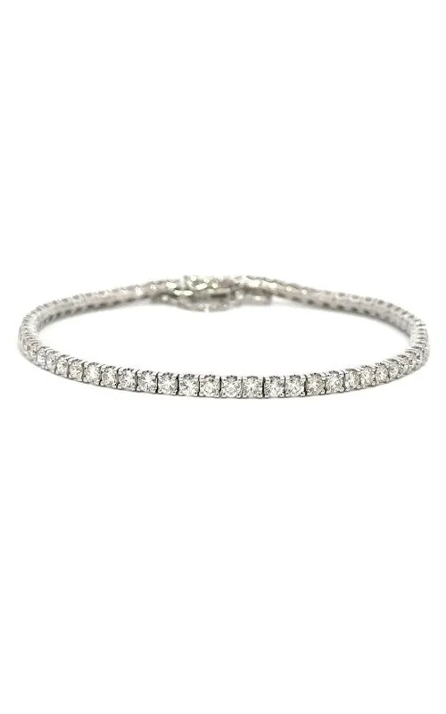 14K WHITE GOLD DIAMONDS TENNIS BRACELET  G15102