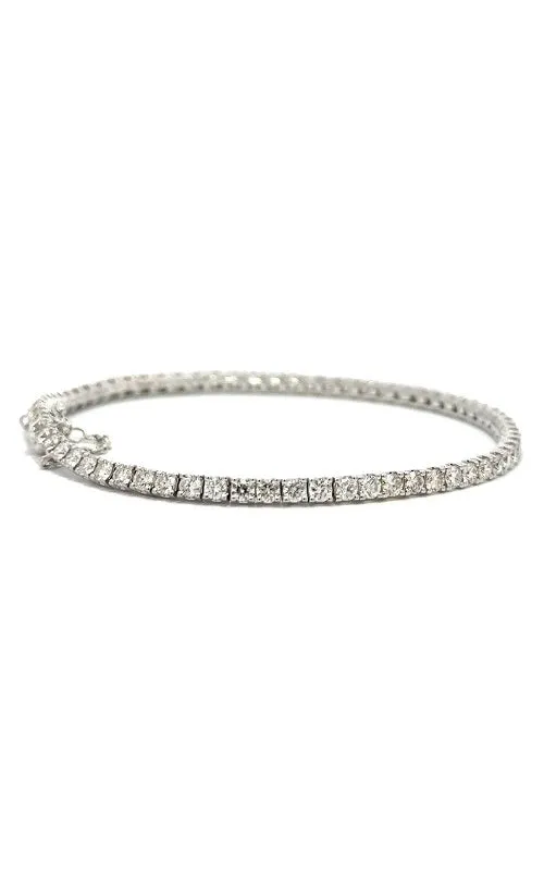 14K WHITE GOLD DIAMONDS TENNIS BRACELET  G15102