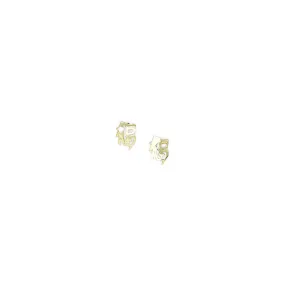 14kt Yellow Gold Fortune Chinese Symbol Stud Earrings
