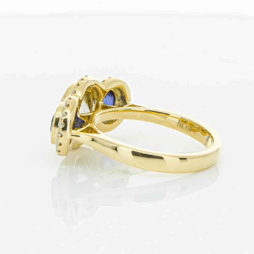 18ct Yellow Gold 1.50ct Diamond & Sapphire ring