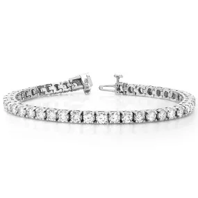 18k White Gold Diamond Tennis Bracelet- 4.53cts