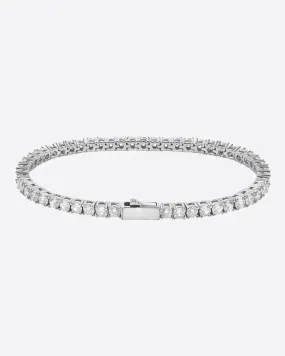 3MM VVS tennis bracelet - White Gold