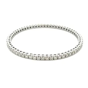 4.10ct 14k White Gold Diamond Stretch Bracelet