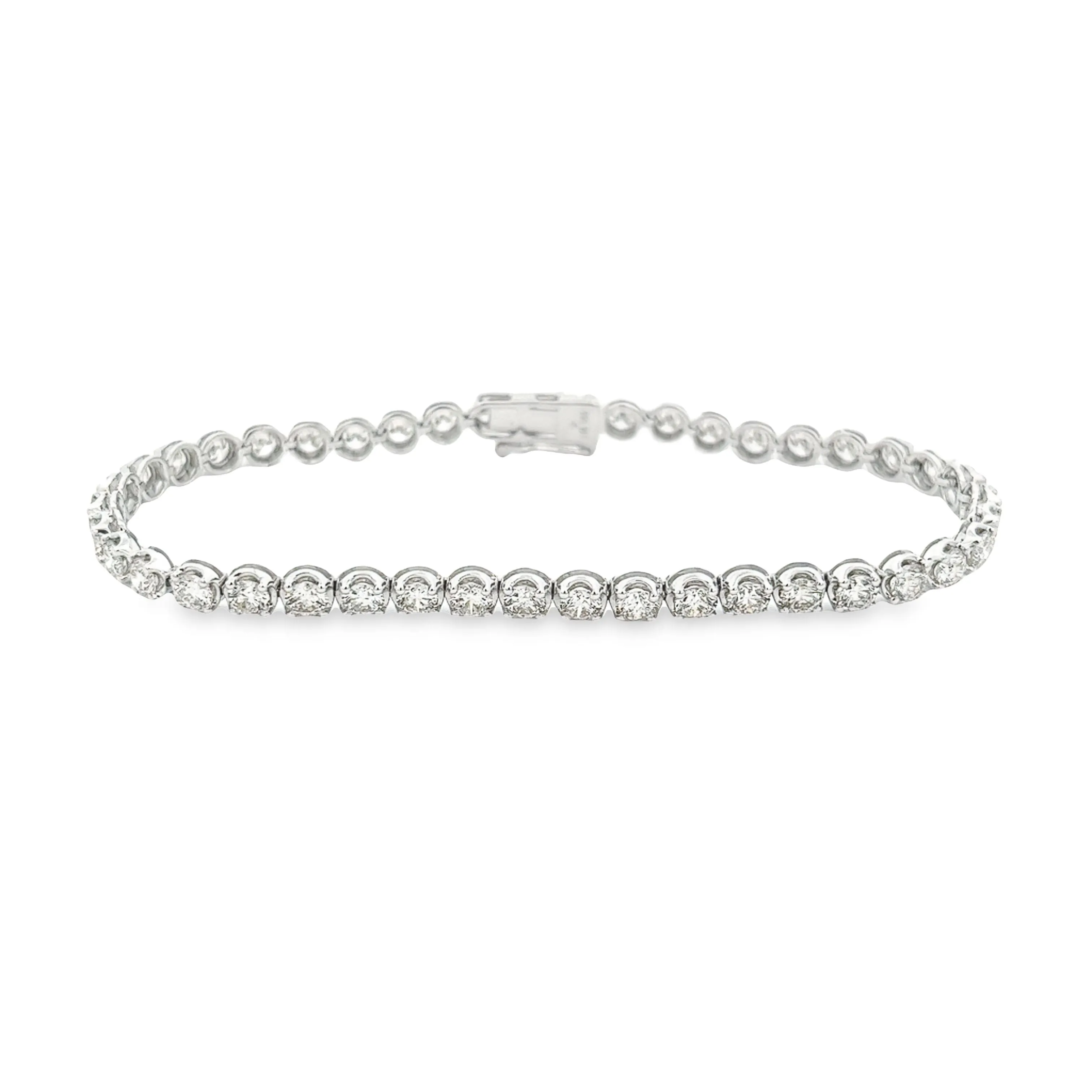 5.07ct 14k White Gold Diamond Bracelet