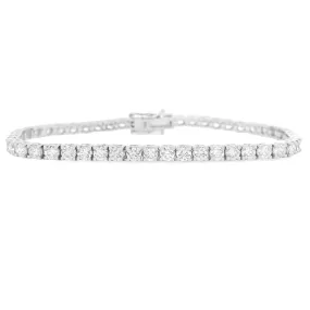 6.02ct 14k White Gold Diamond Bracelet