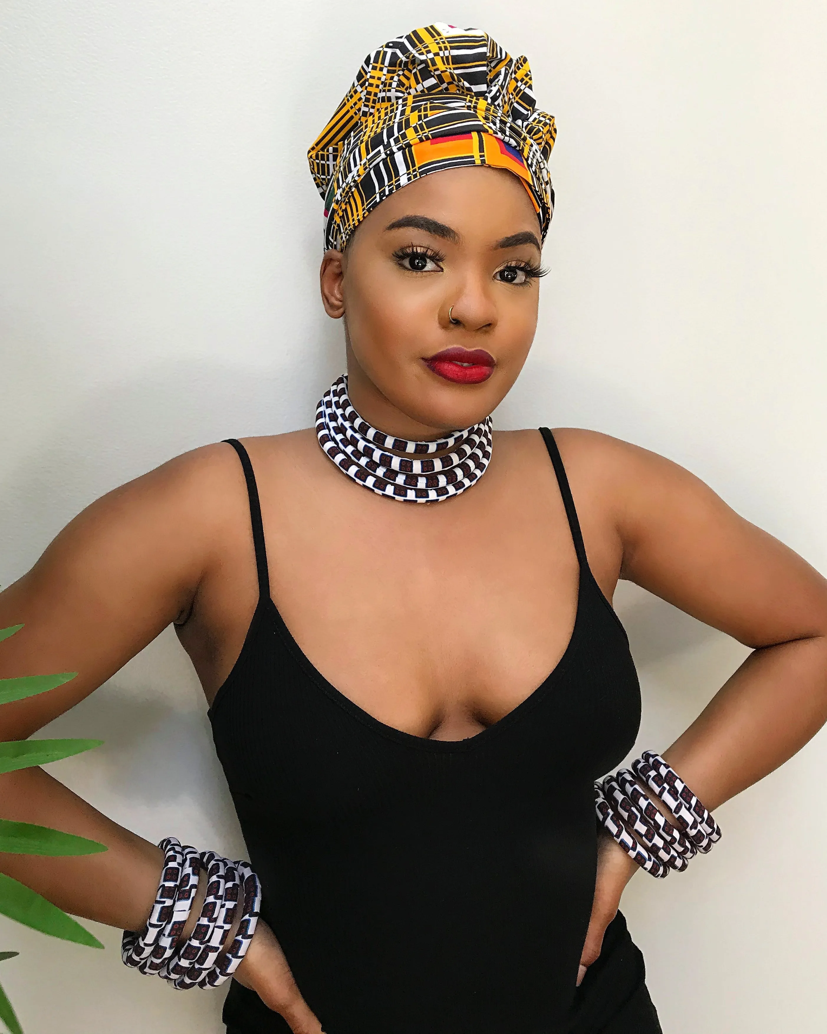 Abasi Set of 2 African Print Choker Rope