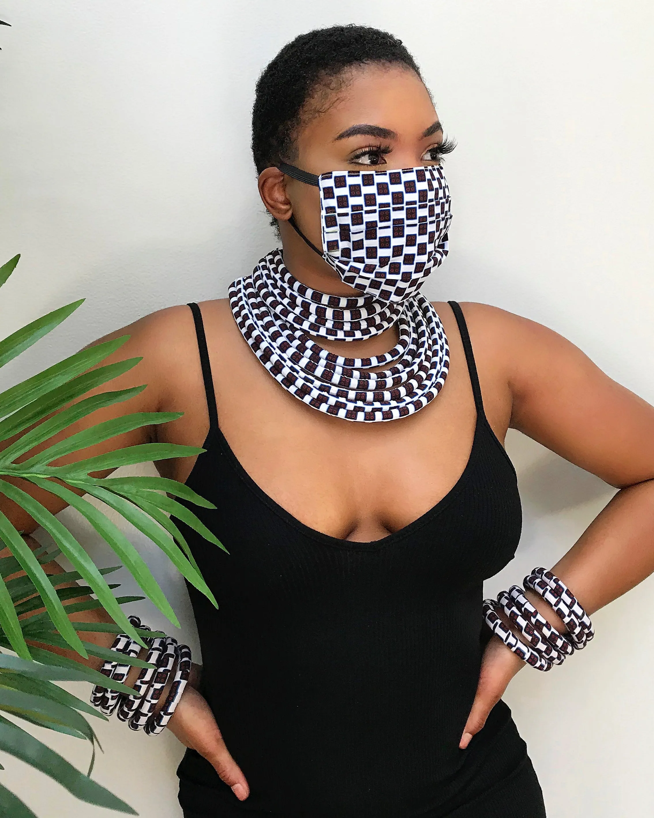 Abasi Set of 2 African Print Choker Rope