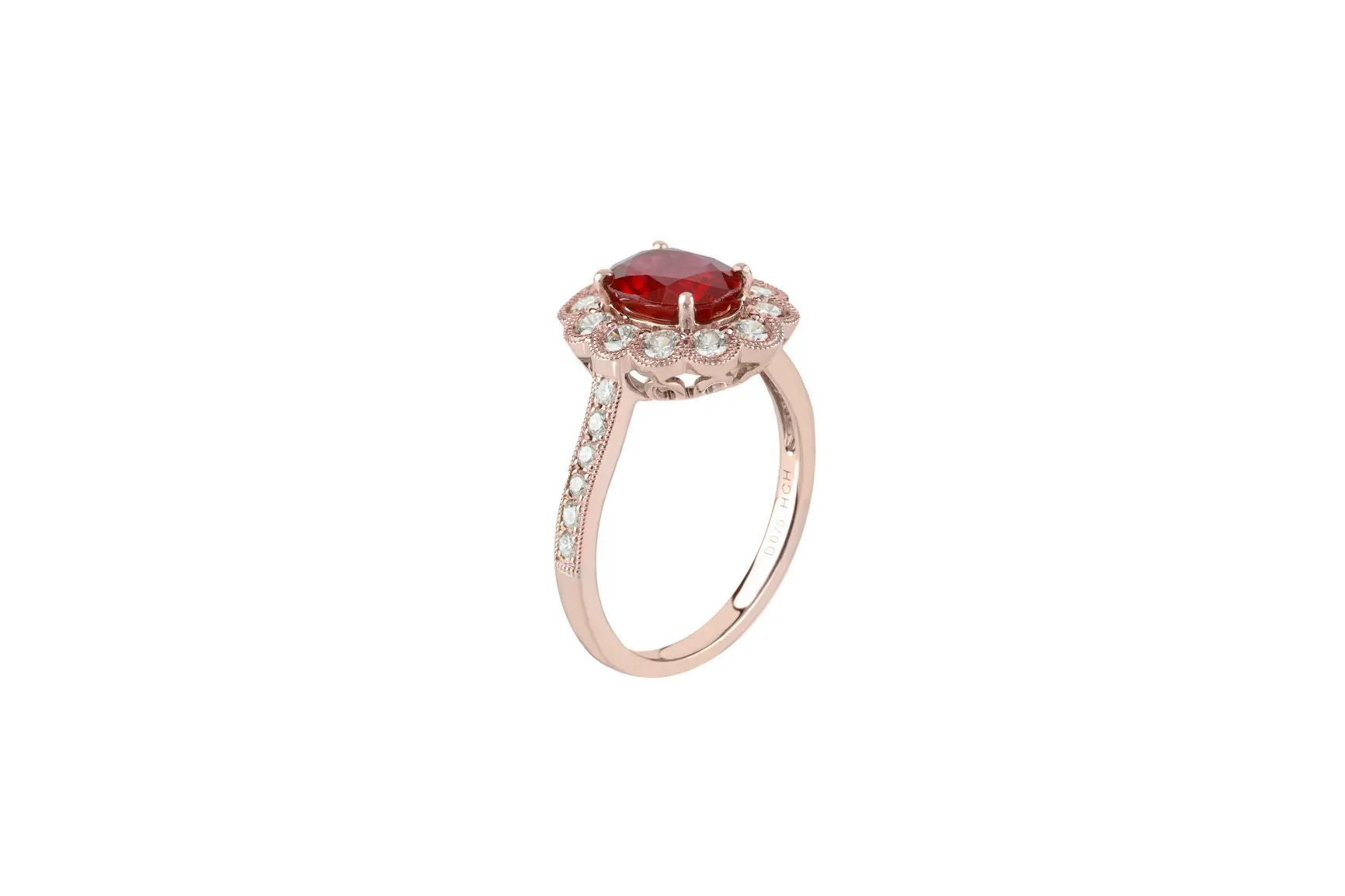 AIG certified natural 1.7 ct Ruby and Diamond Ring 18k