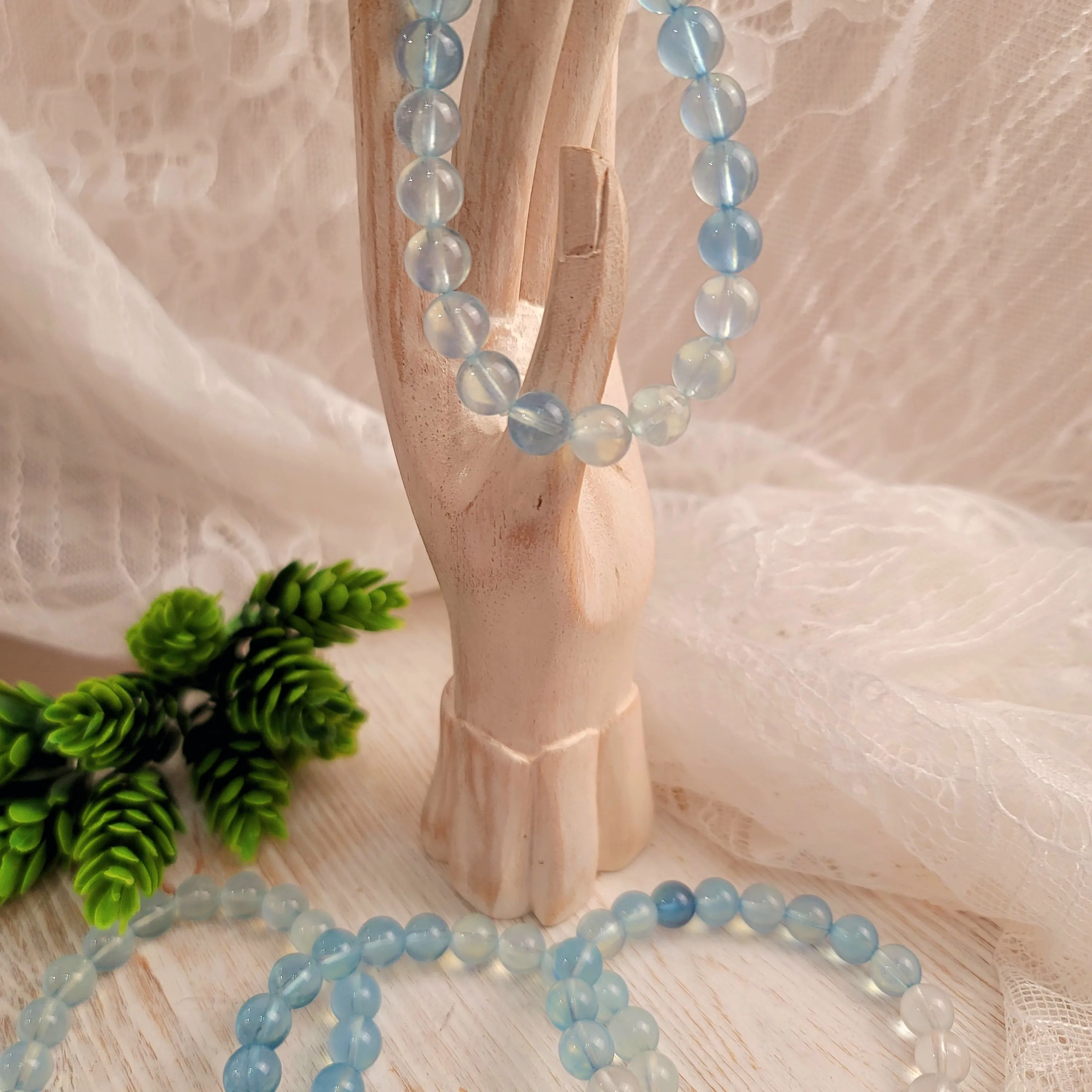 Aquamarine Waterfall Bracelet (Gem Grade) for Calm Communication