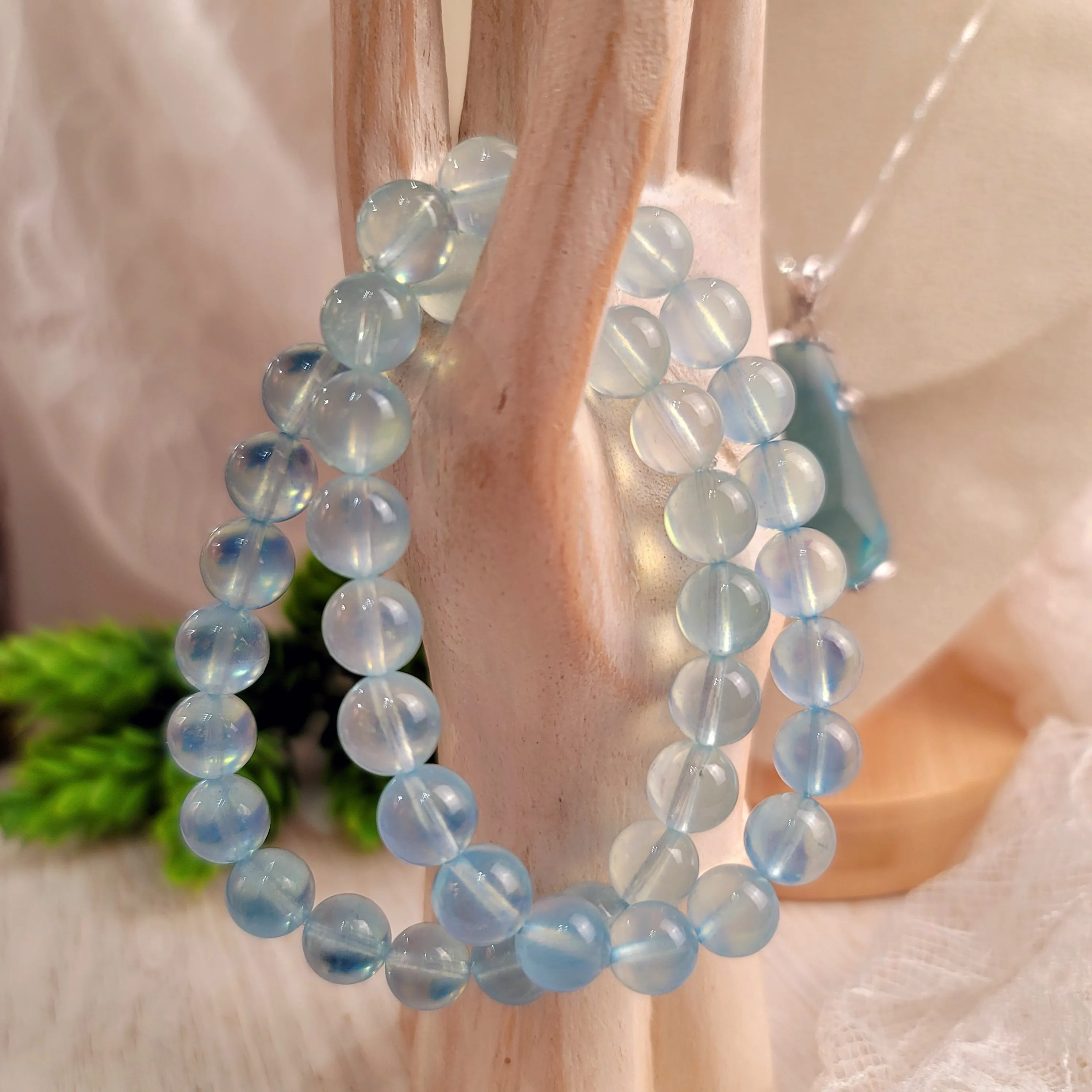 Aquamarine Waterfall Bracelet (Gem Grade) for Calm Communication
