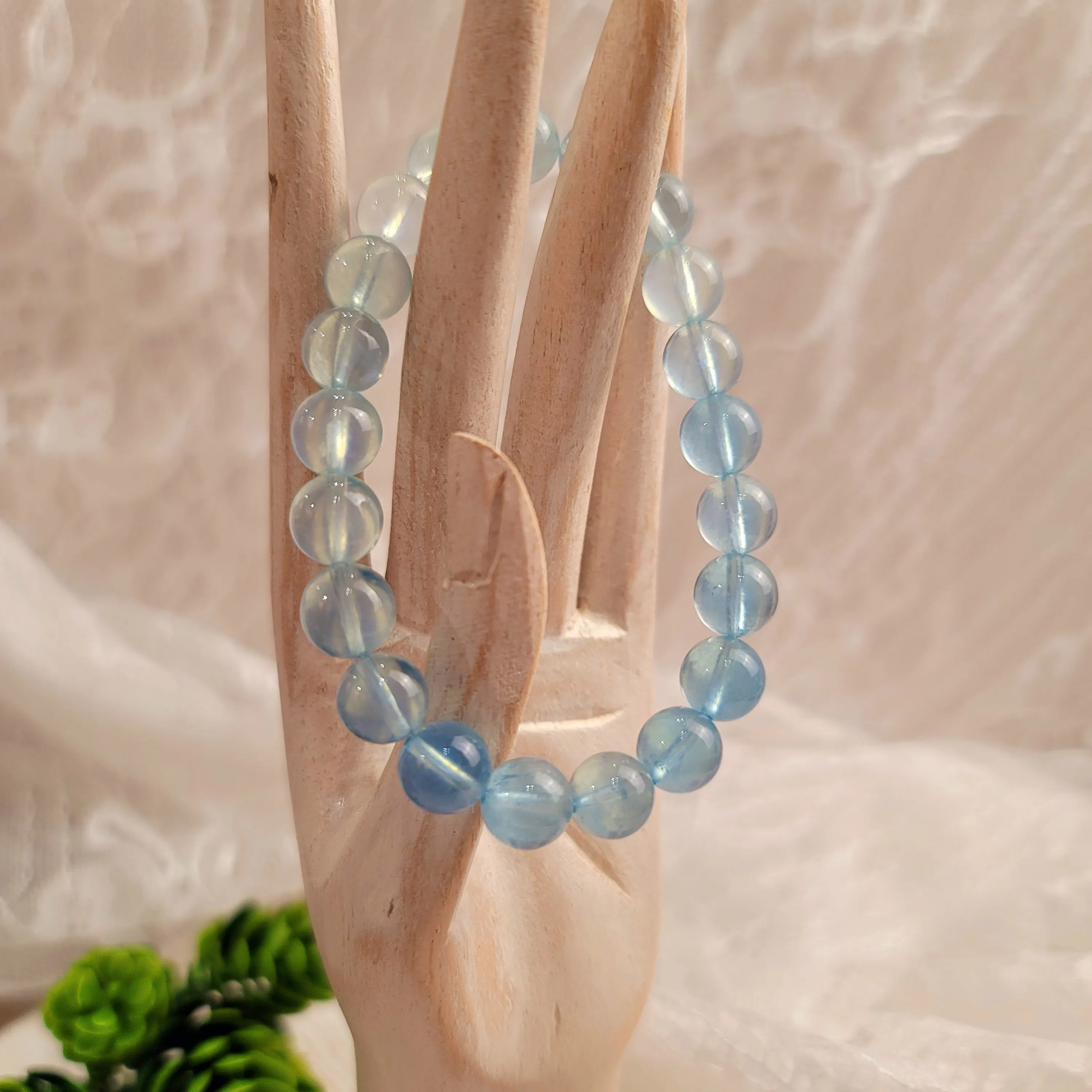 Aquamarine Waterfall Bracelet (Gem Grade) for Calm Communication