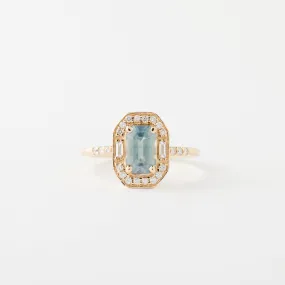 Athena Ring - 1.27 Carat Light Blue Emerald Cut Sapphire