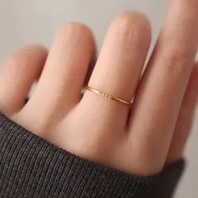 Binni Minimalist Stone Gold Rings