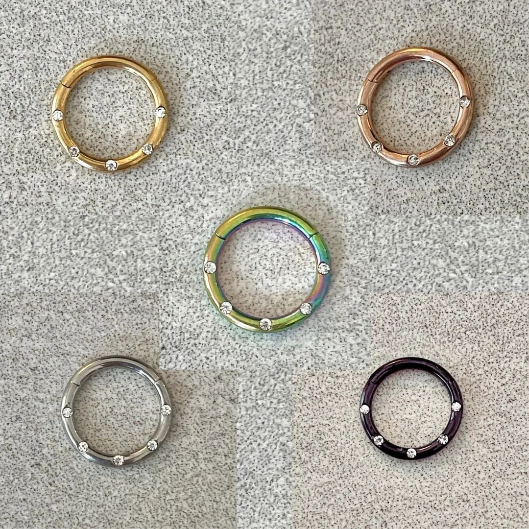 Black Minimalist Septum Piercing (16G | 8mm or 10mm | Surgical Steel | Black, Silver, Rose Gold, Gold, or Rainbow)