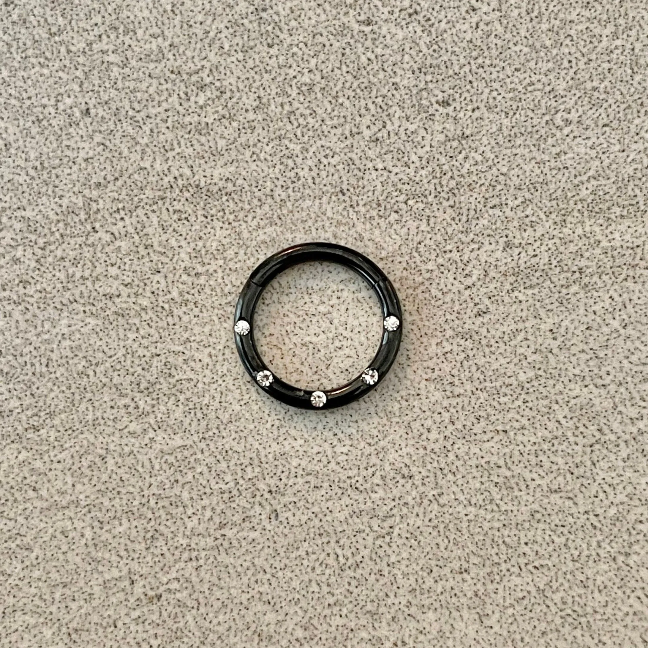 Black Minimalist Septum Piercing (16G | 8mm or 10mm | Surgical Steel | Black, Silver, Rose Gold, Gold, or Rainbow)