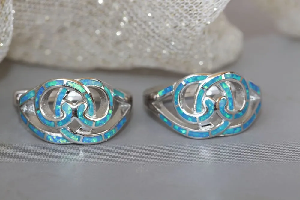 BLUE INFINITY EARRINGS