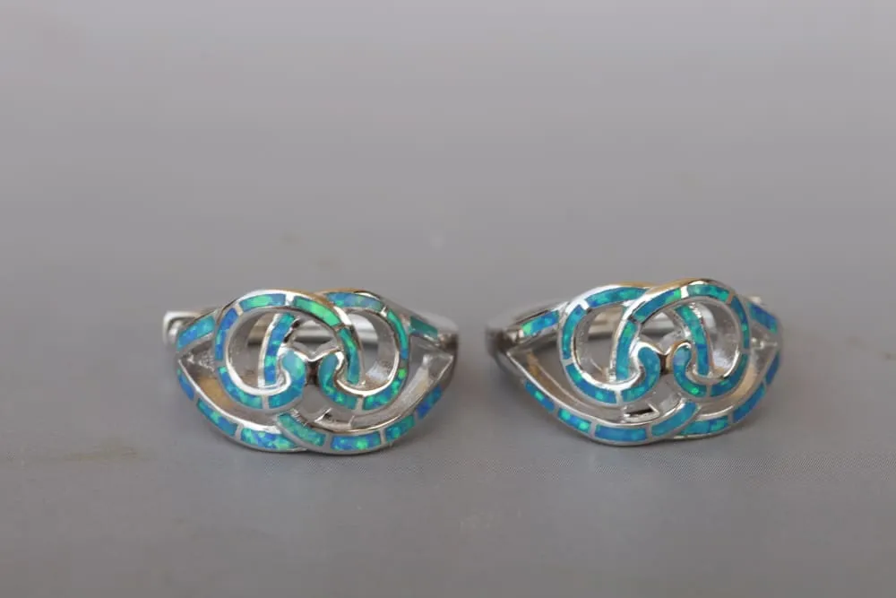 BLUE INFINITY EARRINGS
