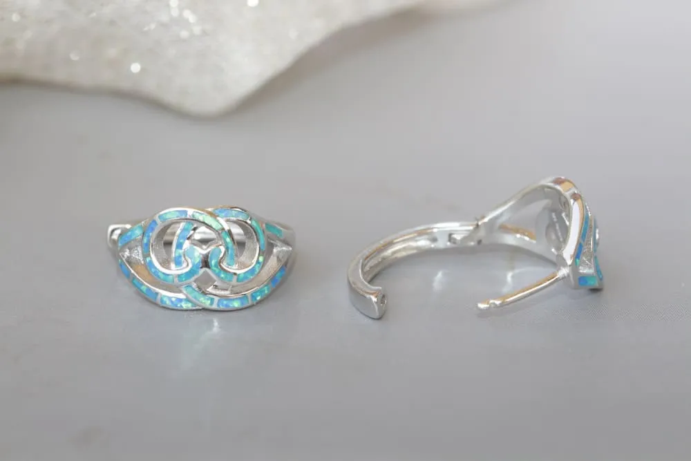 BLUE INFINITY EARRINGS