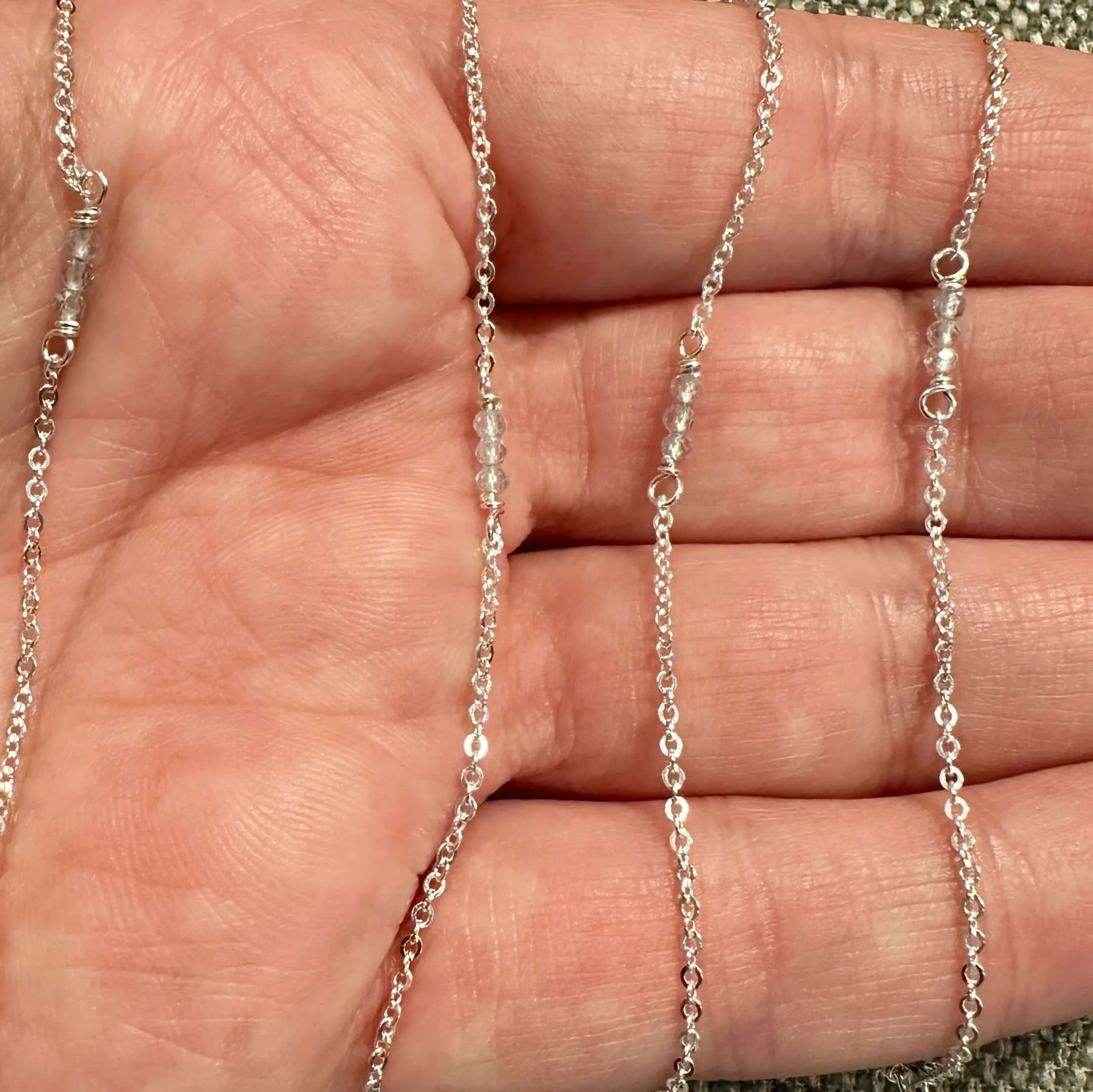 Blue Topaz Gemstone Chain