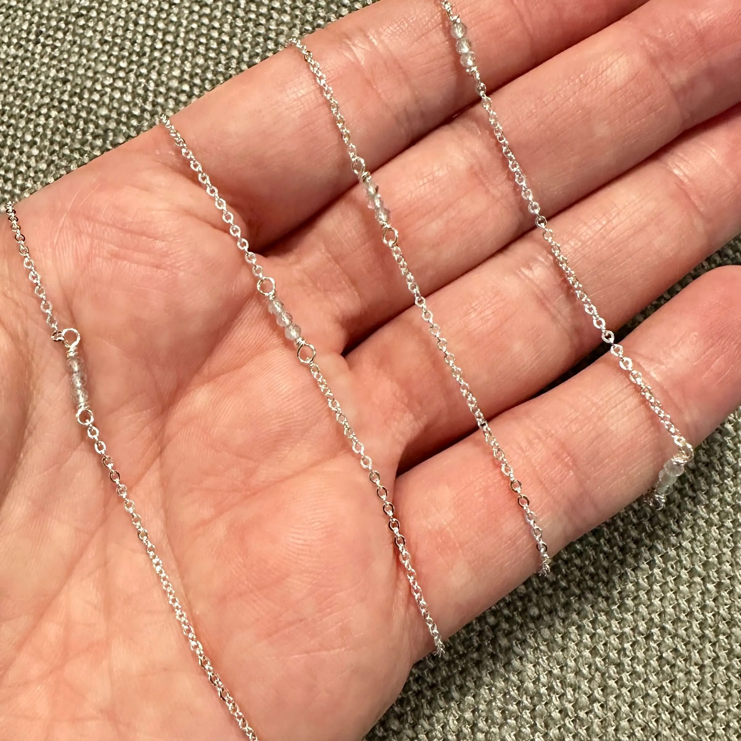 Blue Topaz Gemstone Chain