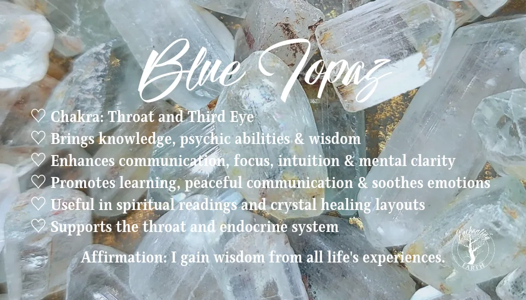 Blue Topaz Micro Faceted Necklace for Communication & Spiritual Awareness