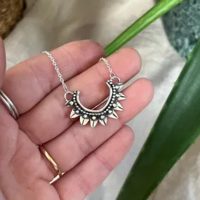Boho Choker Southwestern Style Statement Necklace - 925 Sterling Silver Necklace