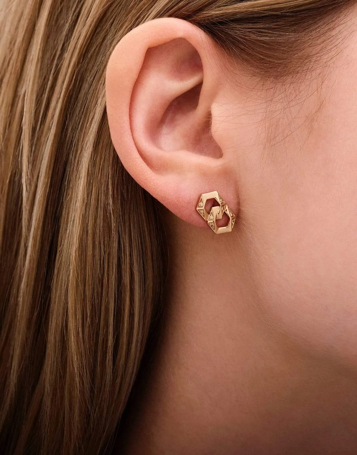 Bond Signature Chain Stud Earrings