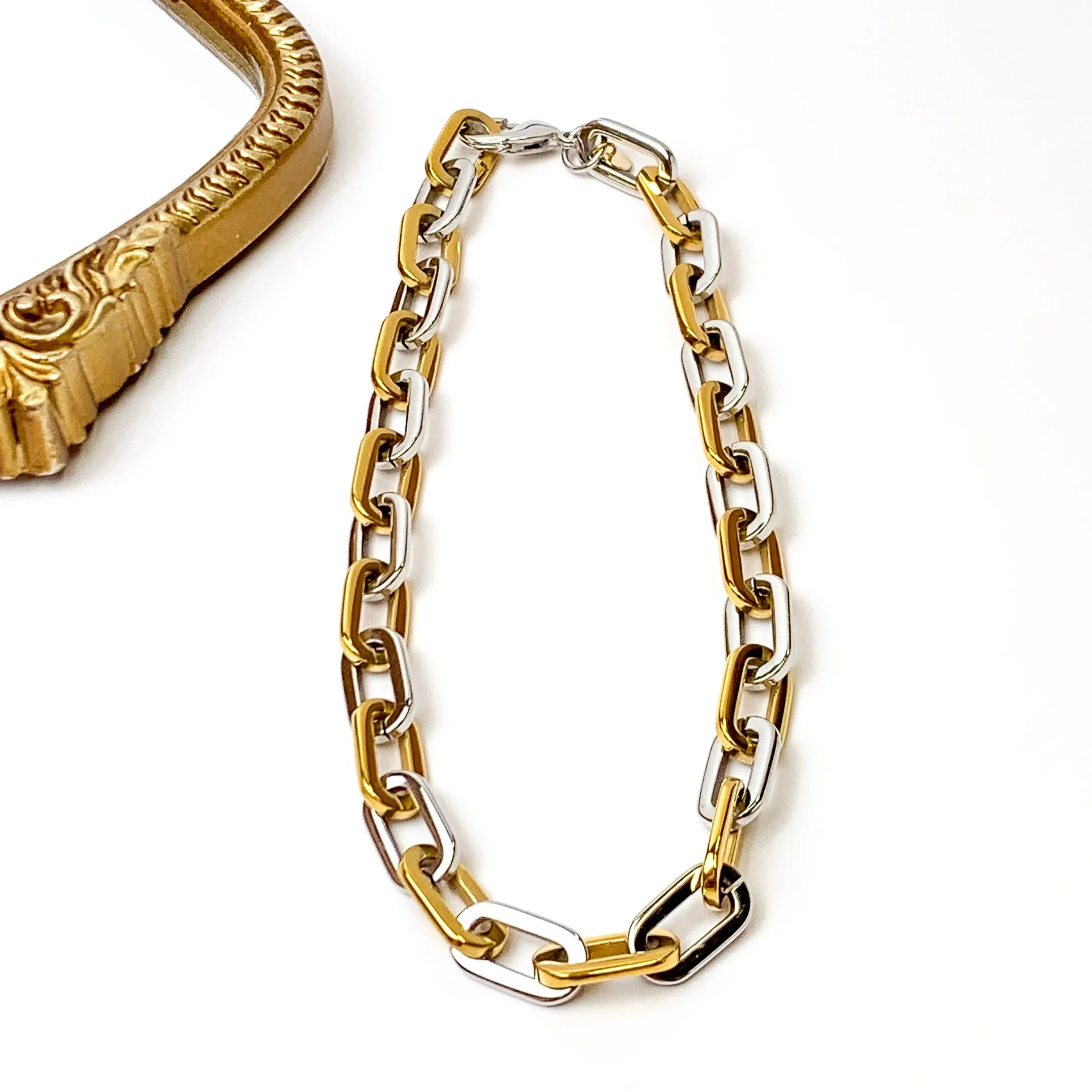 Bracha | Elle Gage Two Tone Chain Necklace