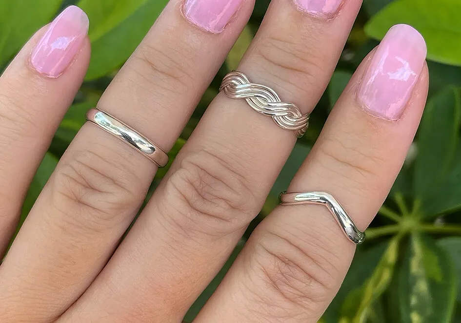 Braided Silver Toe Ring