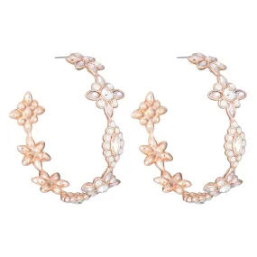 Britta Crystal Hoop Earrings