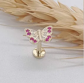 Butterfly Labret Stud
