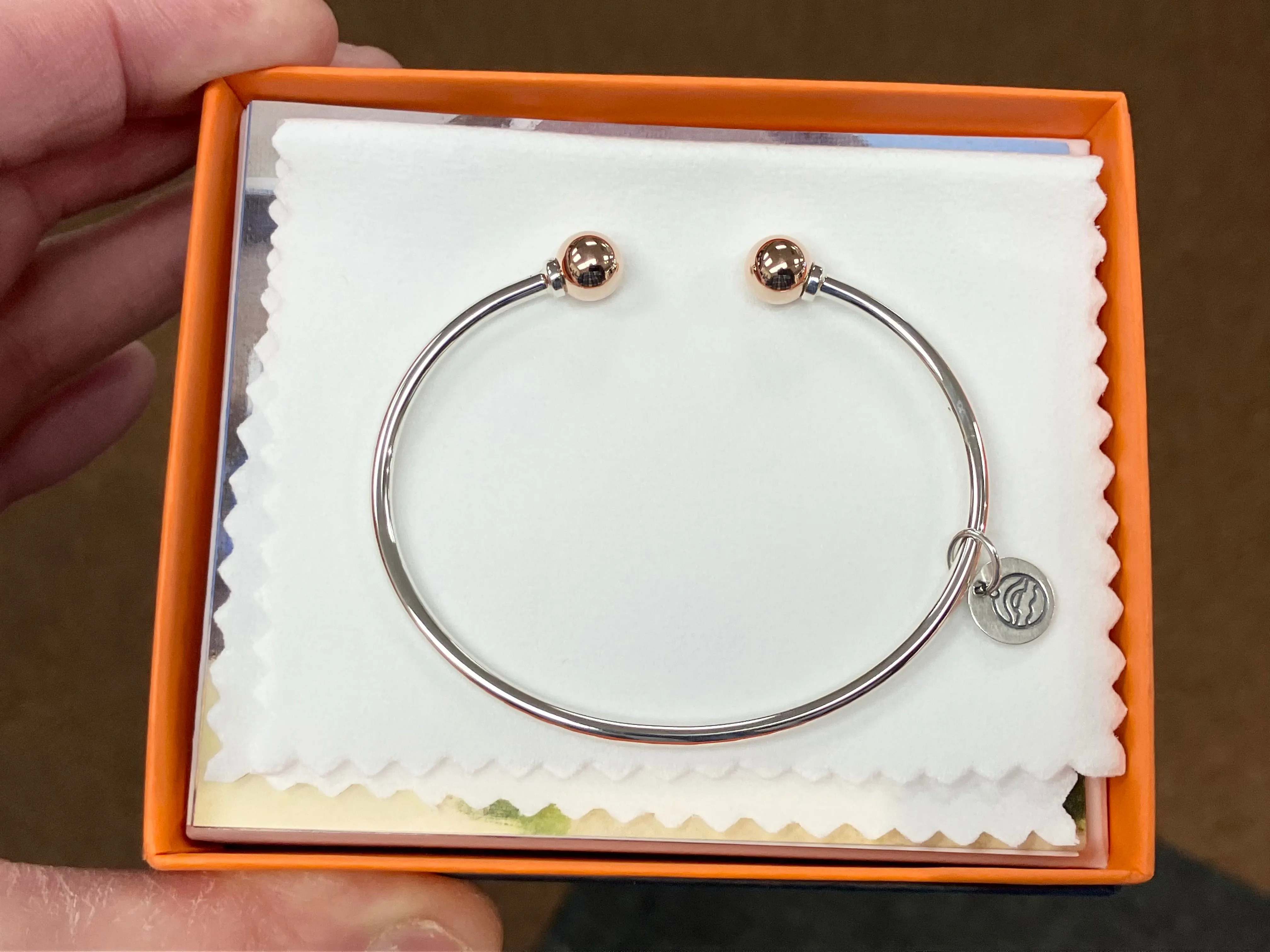 Cape Cod Silver And Rose Gold Cuff Bracelet