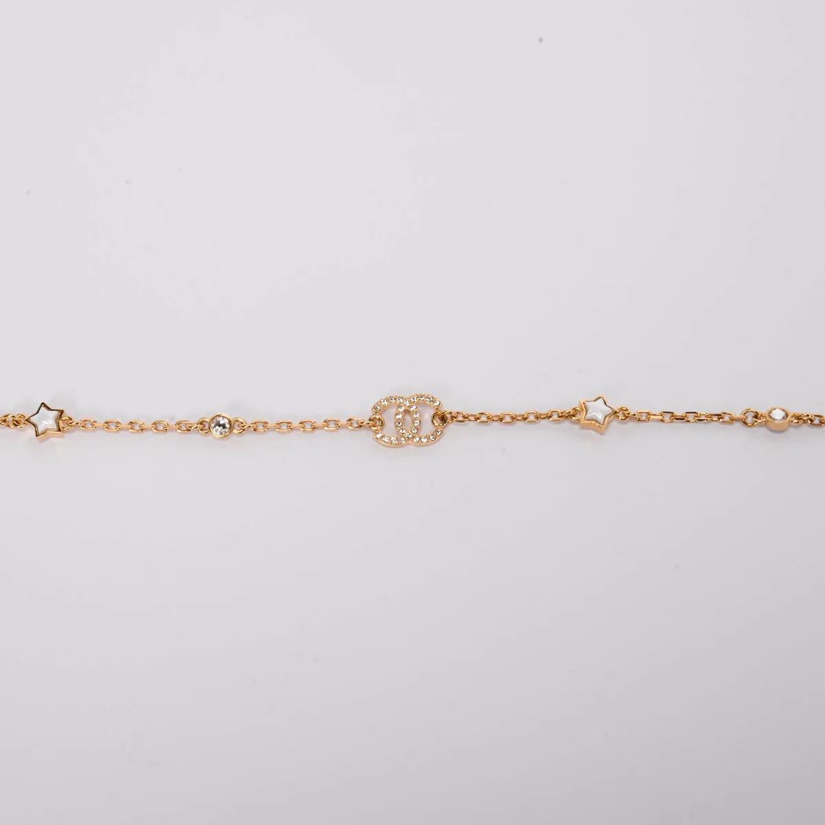Chanel Gold Crystal CC Star Choker Necklace