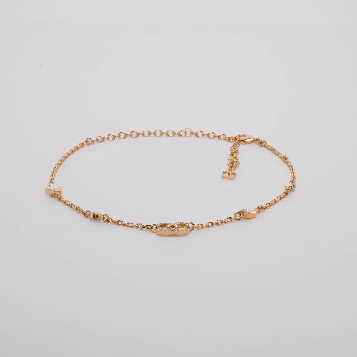 Chanel Gold Crystal CC Star Choker Necklace