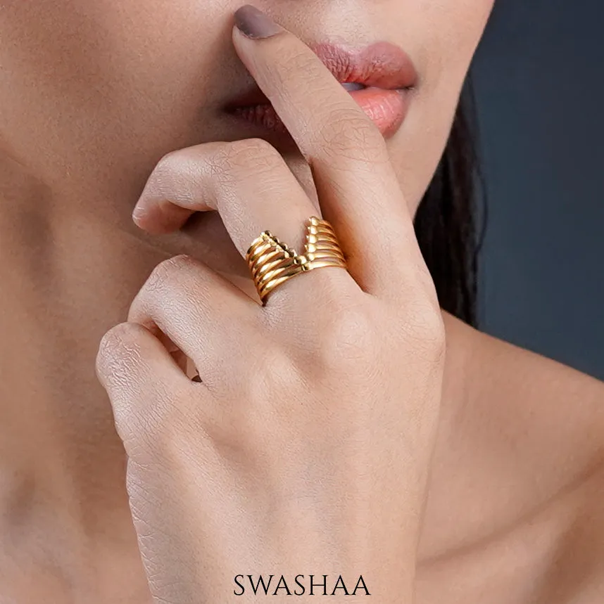 Clarky 18K Gold Plated Ring